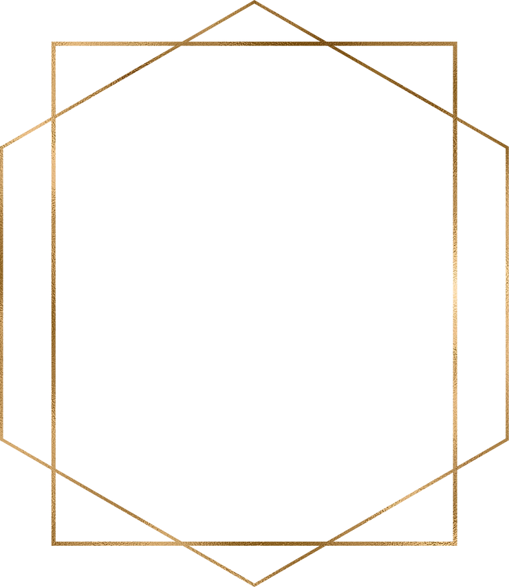 Gold Geometric Frame